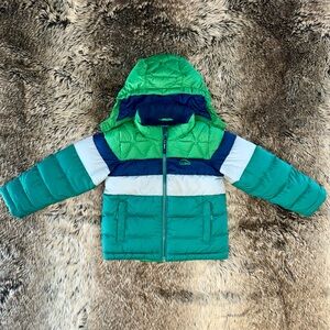 LL Bean little kids Beans Down Jacket Colorblock size 4T GUC